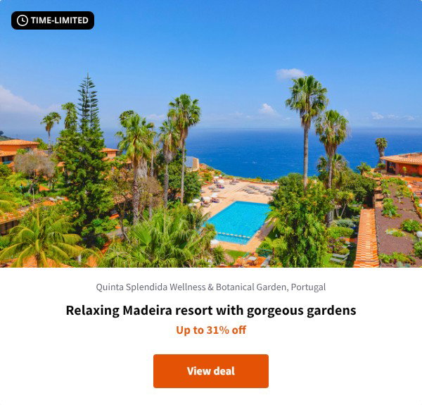 Relaxing Madeira resort with gorgeous gardens
