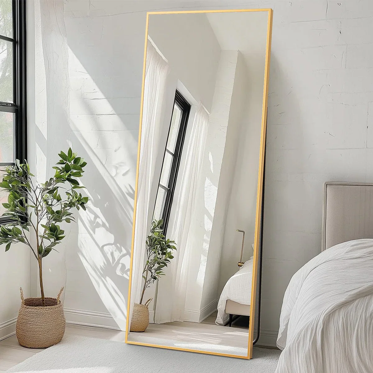Image of 71"x26" Large Full Body Floor Mirror Standing Wall Mirror