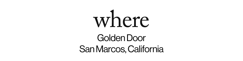 where -  Golden Door San Marcos, California