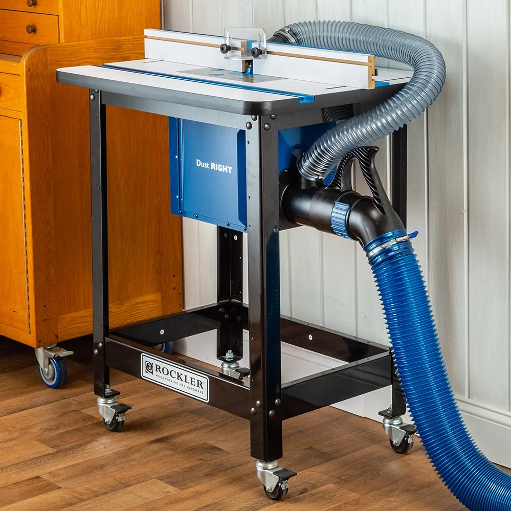 Dust Right Router Table Dust Bucket with Dual Port