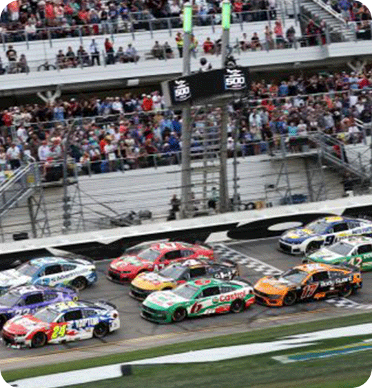 Image of track action at Daytona