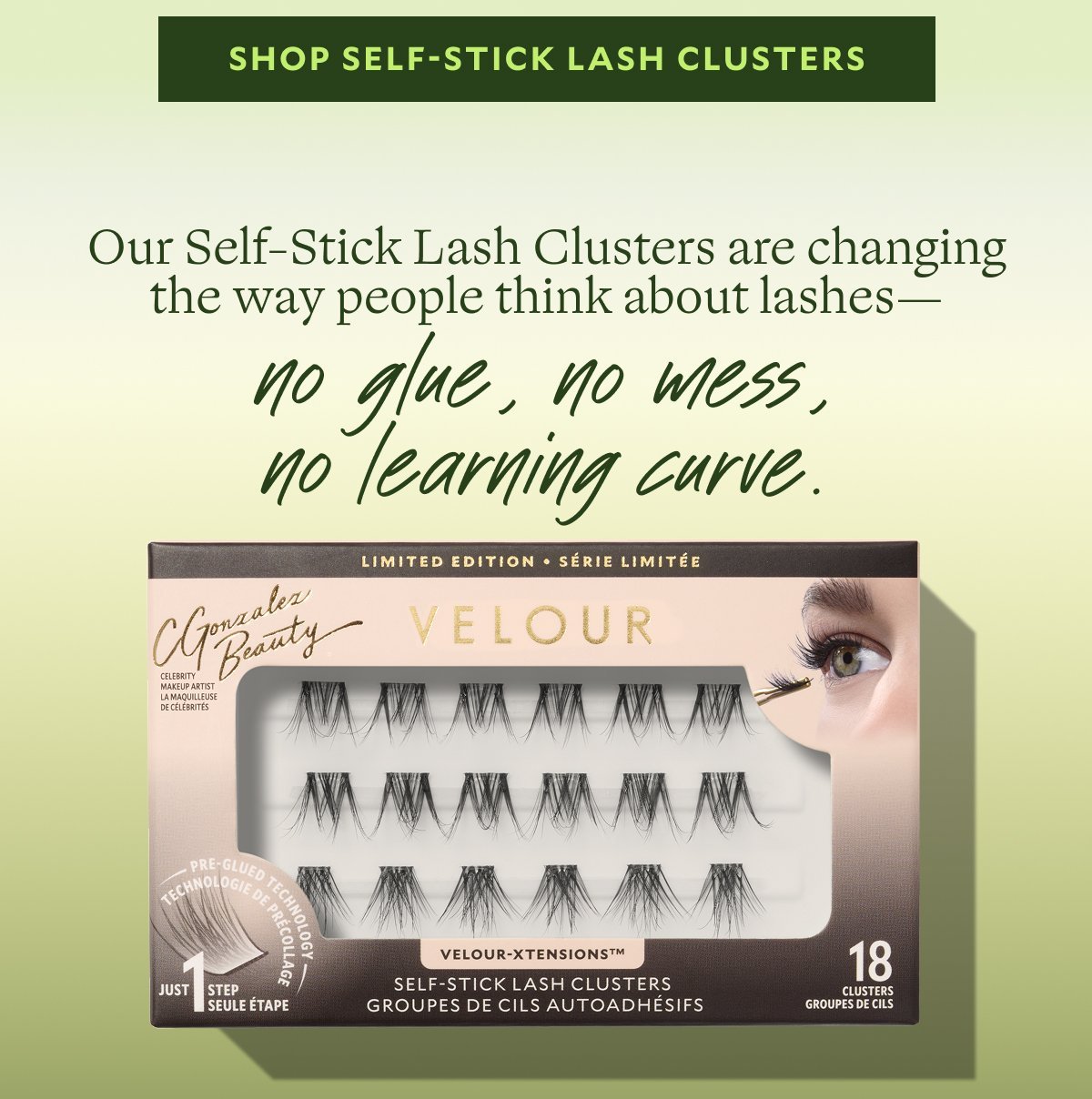 Our Self-Stick Lash Clusters are changing the way people think about lashes—no glue, no mess, no learning curve.  If you've always thought lashes just weren't for you... this might be your sign to try again.  Why everyone is obsessed: ✨ No glue required ✨ Applies in seconds ✨ Beginner-friendly ✨ Lightweight, comfortable wear  Turns out, applying lashes doesn't have to be hard.