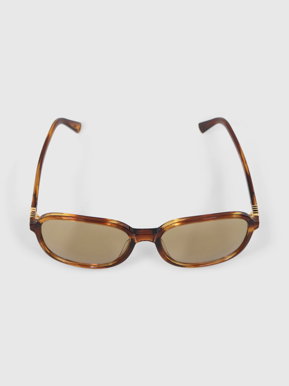 Image of Striped Tobacco Yellow Lenses Sunglasses