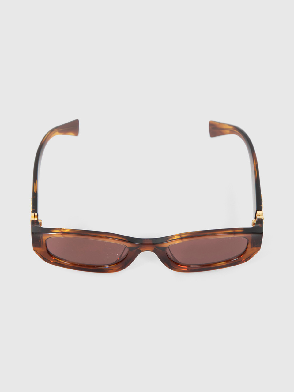 Image of Striped Tobacco Irregular Sunglasses