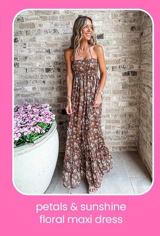 petal & sunshine floral maxi dress
