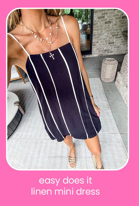 easy does it linen mini dress