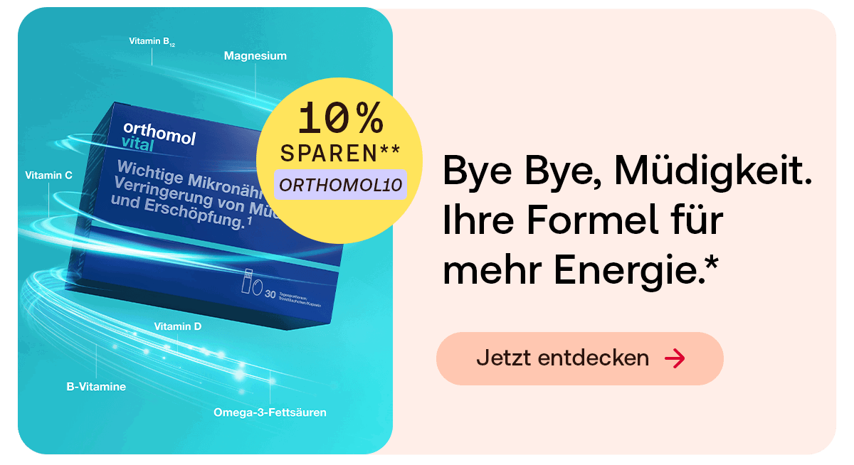 Orthomol Vital - 10% sparen - Bye Bye Müdigkeit Ihre Formel für mehr Energie