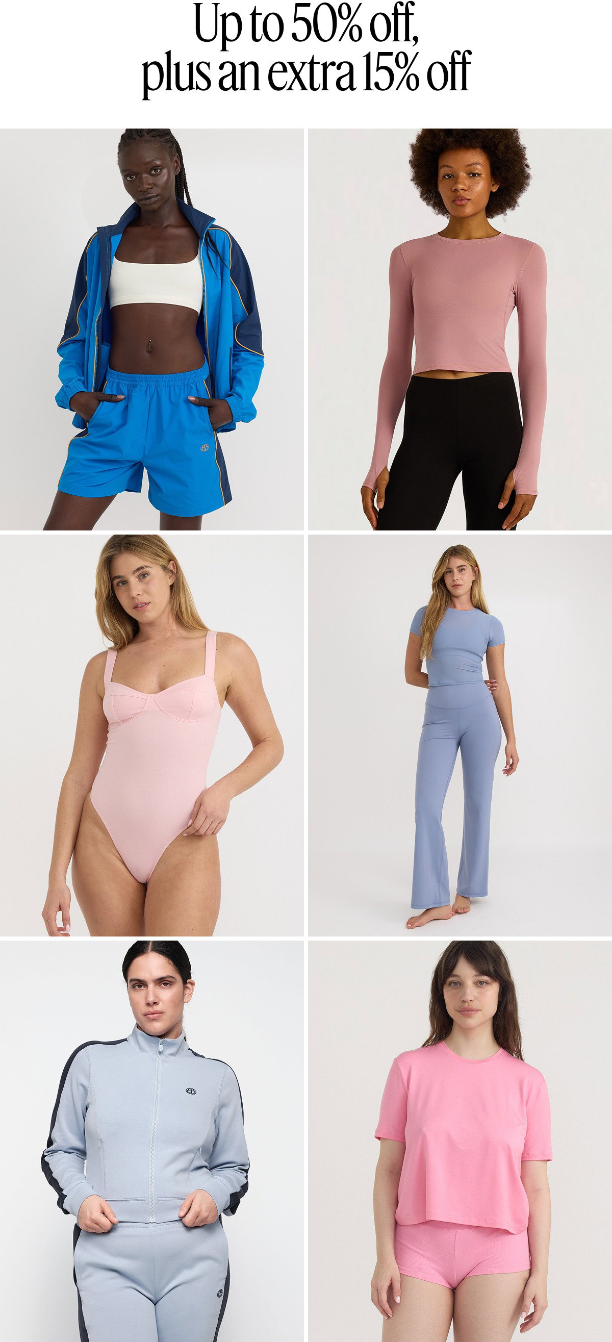 Up to 50% off, plus an extra 15% off