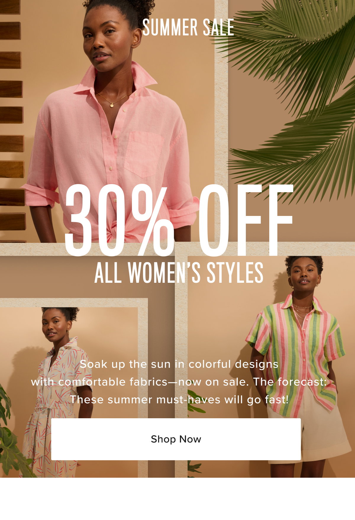 30% off all women's styles