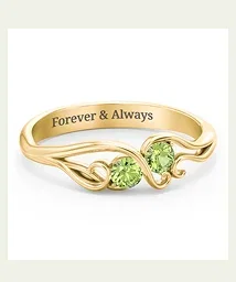 Swirl of Style Birthstone Ring