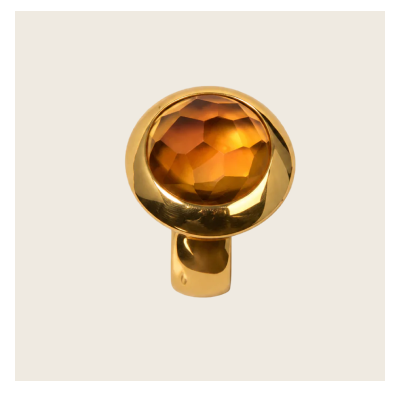 abcVintage Pomellato 18K Yellow Gold Citrine Chunky Ring