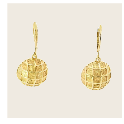 abcVintage 18K Yellow Gold Dangle Verdura Earrings