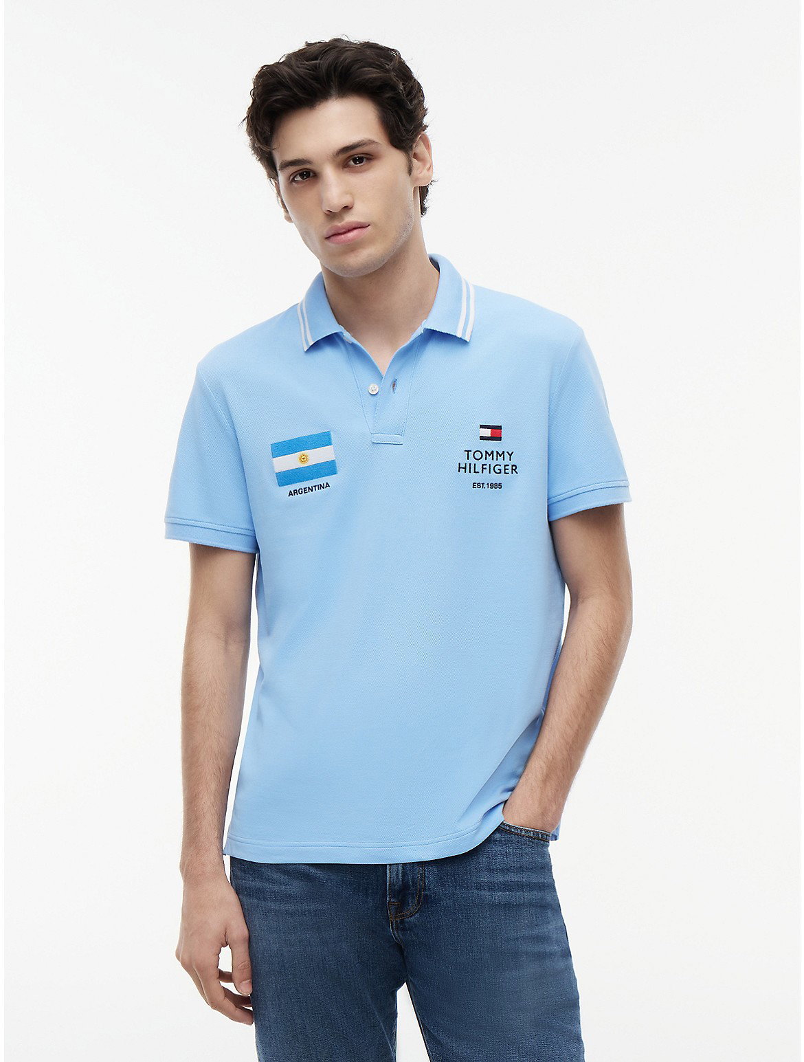 Regular Fit Argentina Soccer Polo 