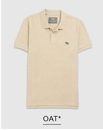 Shop The Gunn Sports Fit Polo, Oat online and instore at Rodd & Gunn