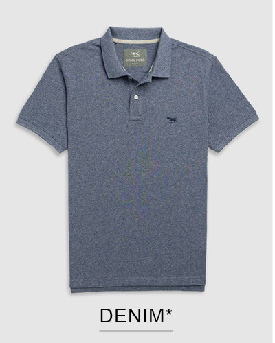 Shop The Gunn Sports Fit Polo, Denim online and instore at Rodd & Gunn