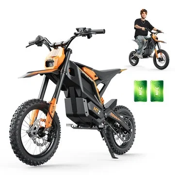 [EU DIRECT] iScooter MT2 Electric Dirt Bike Off-Road Motorcycle 48V 22.5Ah 2000W (Peak 3000W) Motor Recommended Top Speed 25KM/H 14Inch Front And 12Inch Rear Tire 72KM Mileage 120kg Max Load