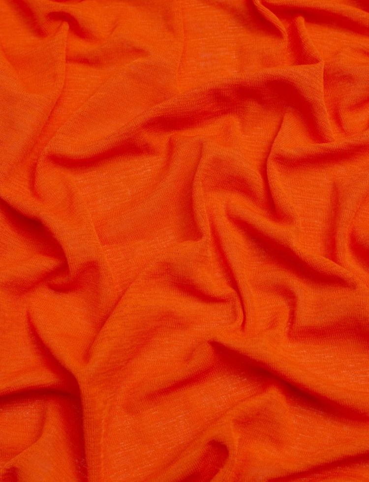 Minerva Core Range Onion Skin Fine Sweater Knit Stretch Fabric Orange