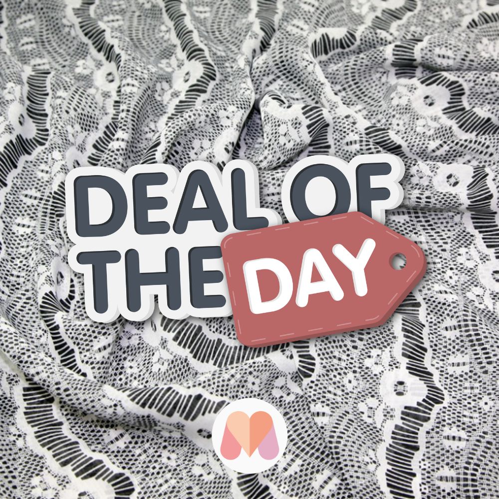 Deadstock Sheer Chiffon Fabric Black & White
