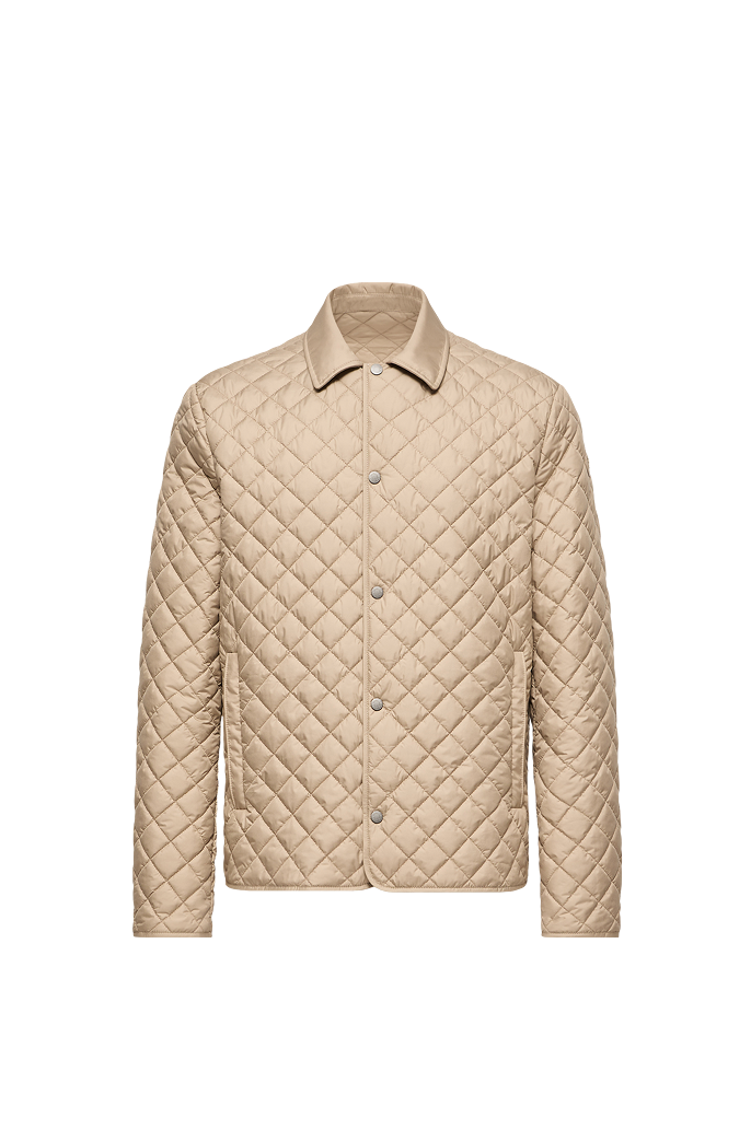 Avrelie Diamond Quilted Padded Shirt Jacket