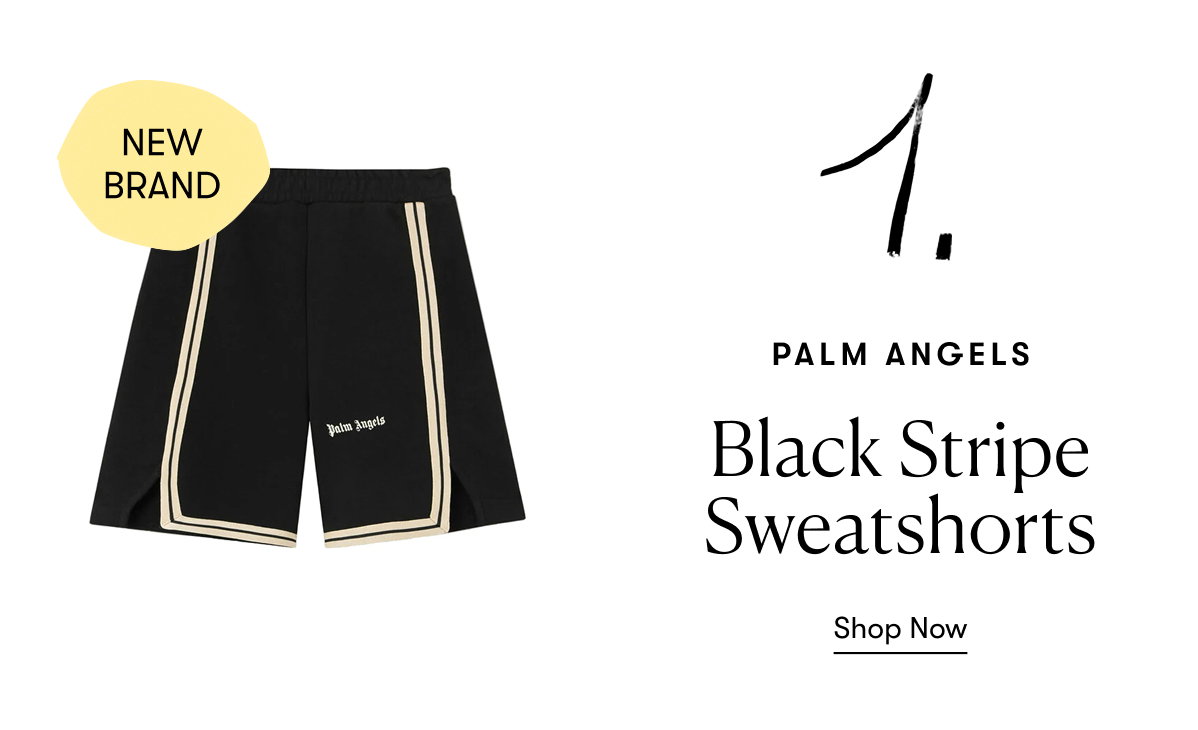 Palm Angels: Black Stripe Sweatshorts (New Brand)