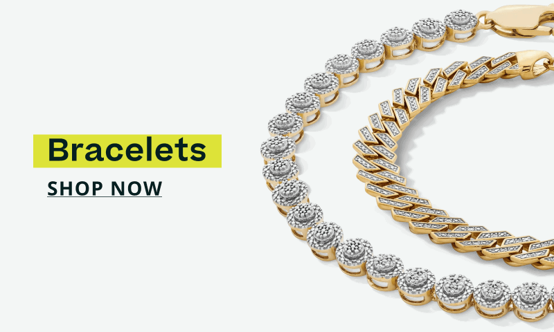 Gold-set tennis bracelets with diamond details. Bracelets. Click here to shop now