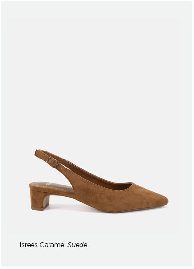 Isrees Caramel Suede