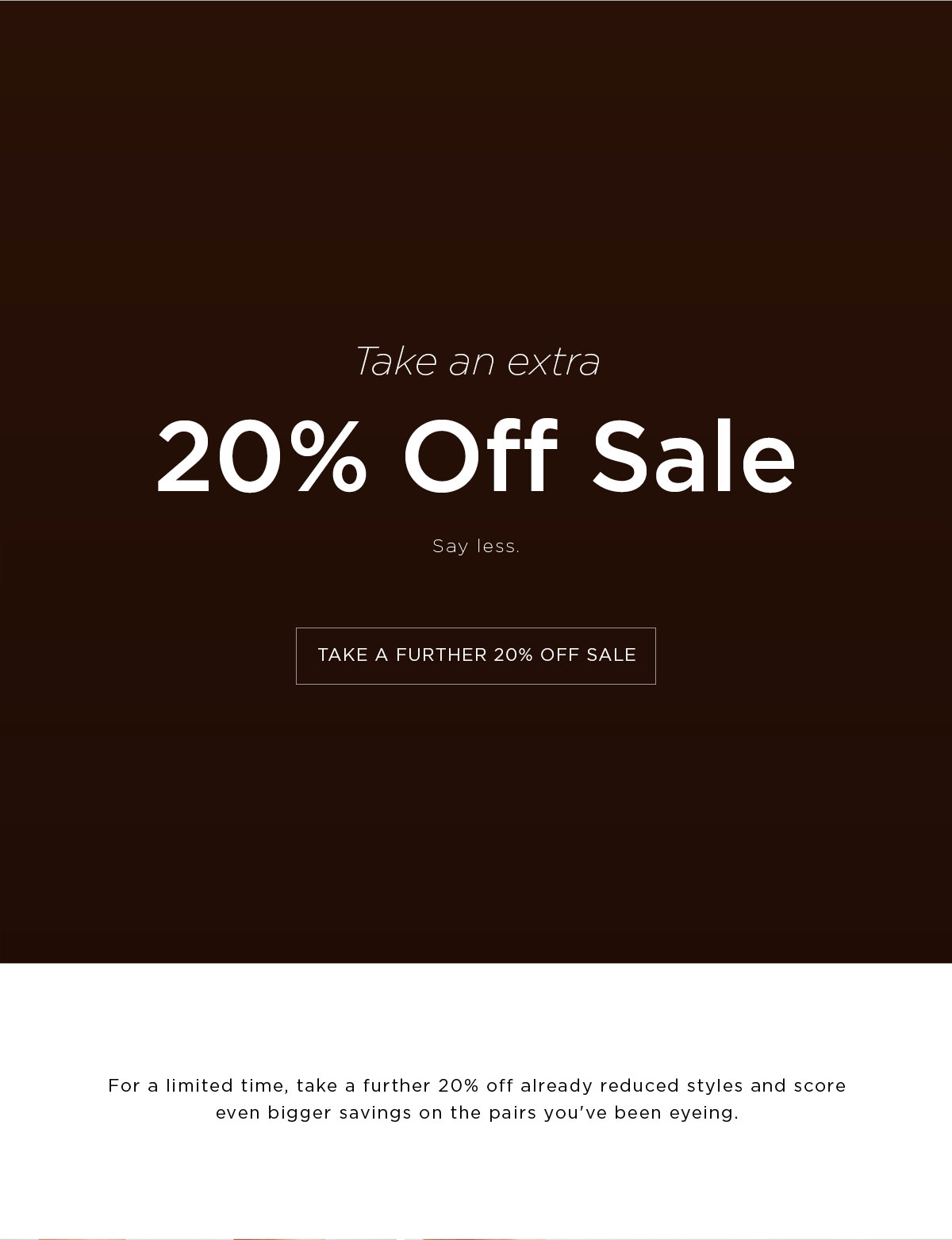Take A further 20% Off Sale