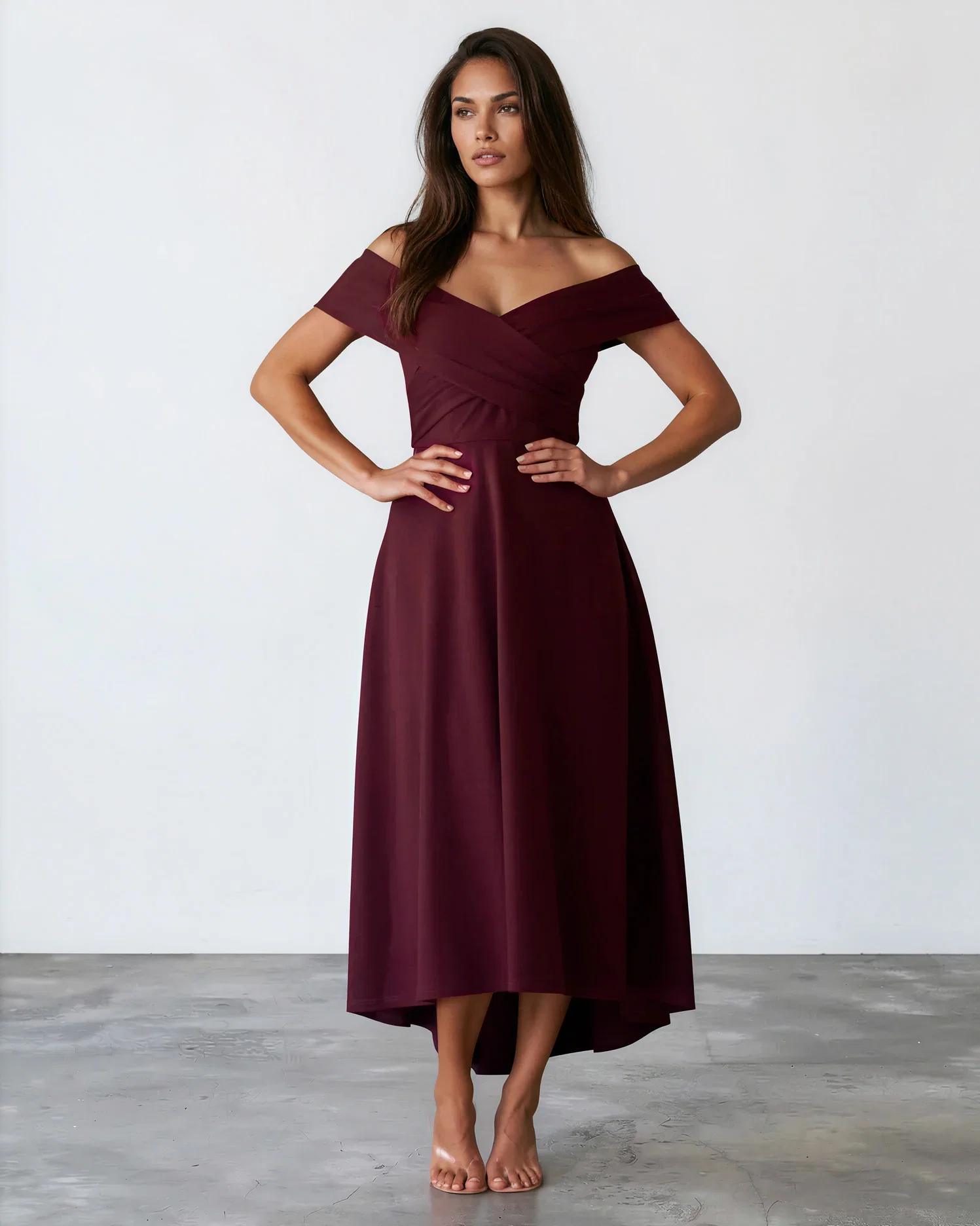 Image of Belina Midi Dress - Mahogany