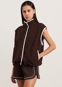 JAG Polar Fleece Vest Chocolate