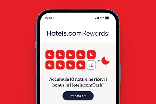 Accumula 10 notti e ne ricevi 1 bonus in Hotels.comCash