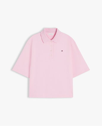 Relaxed Fit Interlock Knit Polo Shirt