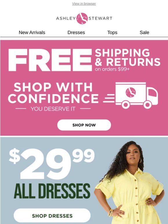 ashley stewart dresses clearance Stewart: Limited Time Only: 50% Off New & Dresses! The summer drop? Popping off.