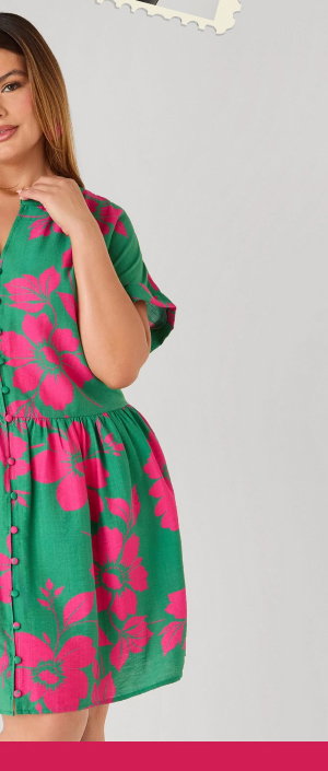Cuffed Floral Babydoll Dress