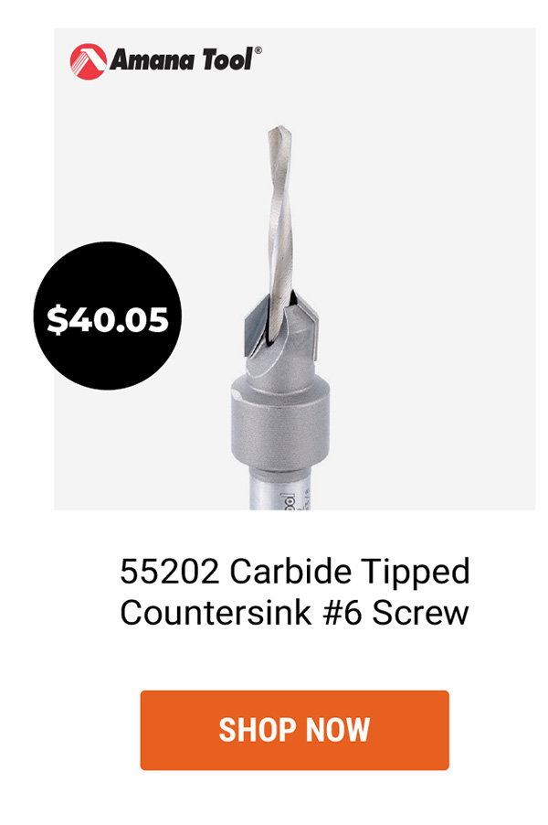 55202 Carbide Tipped Countersink #6 Screw