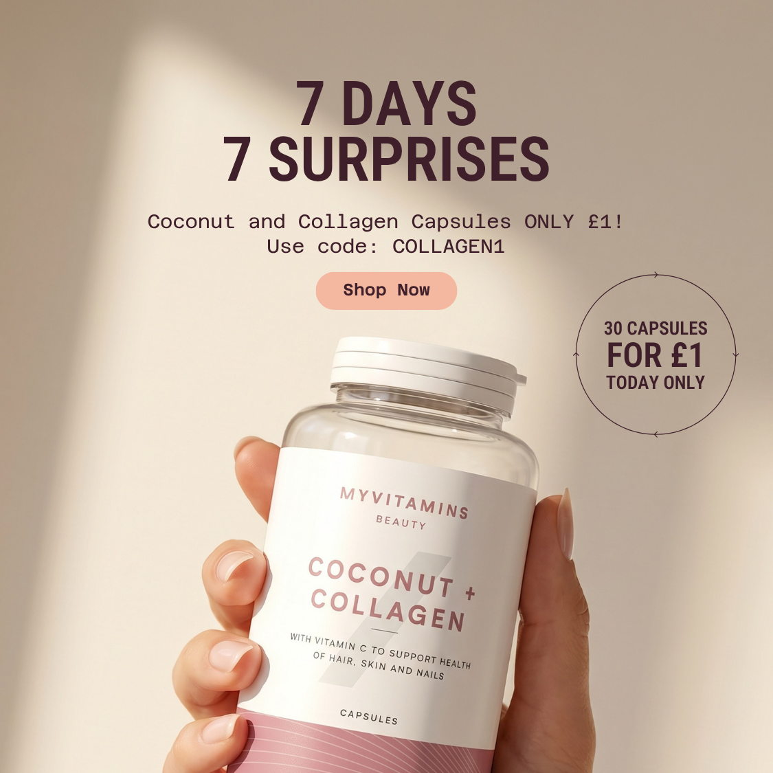 £1 Coconut & Collagen Capsules