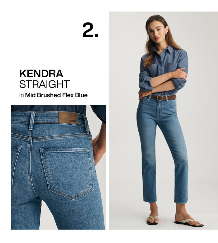 Kendra Straight Mid Brushed Flex Blue