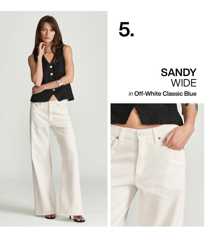 Sandy Wide Off-White Classic Blue