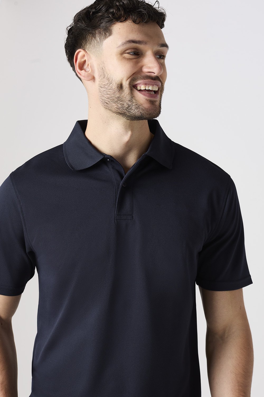 Image of Henbury Men's Coolplus Polo Shirt, Navy