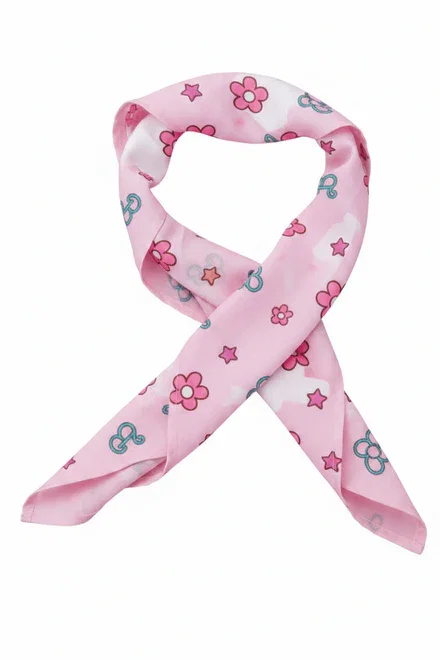 Barbie X Unique Vintage 1970s Pink Barbie Print Hair Scarf