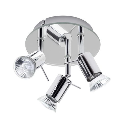 Myra 3 Light Circular Spotlight Plate - Mirror