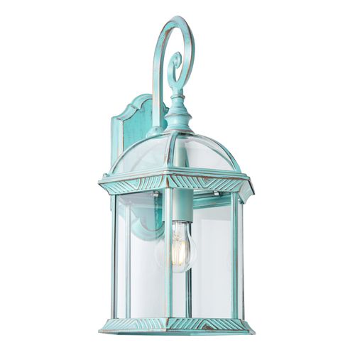 Fitz Large Outdoor Lantern Wall Light - Verdigris