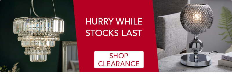 Hurry while stocks last. Shop clearance.