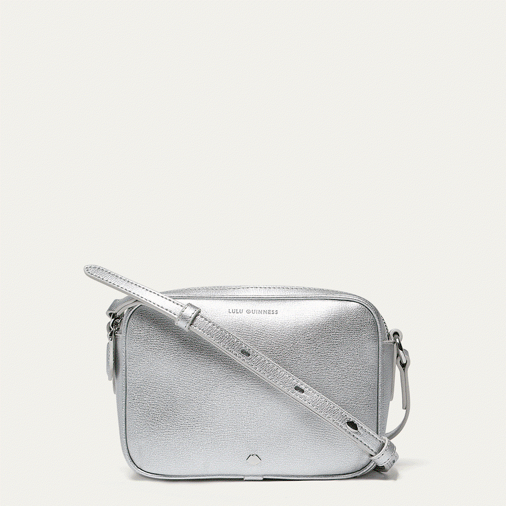 SILVER LEATHER COLE CROSSBODY BAG
