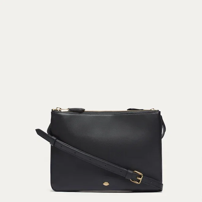 BLACK LEATHER JOLIE CROSSBODY BAG