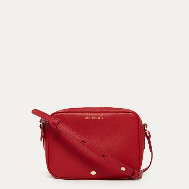 LULU RED LEATHER COLE CROSSBODY BAG