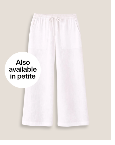 Melrose Double Cheesecloth Wide Leg Trousers