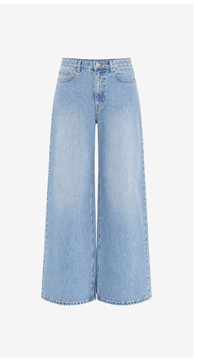 Mid-Rise Slouchy Wide Leg Jeans
