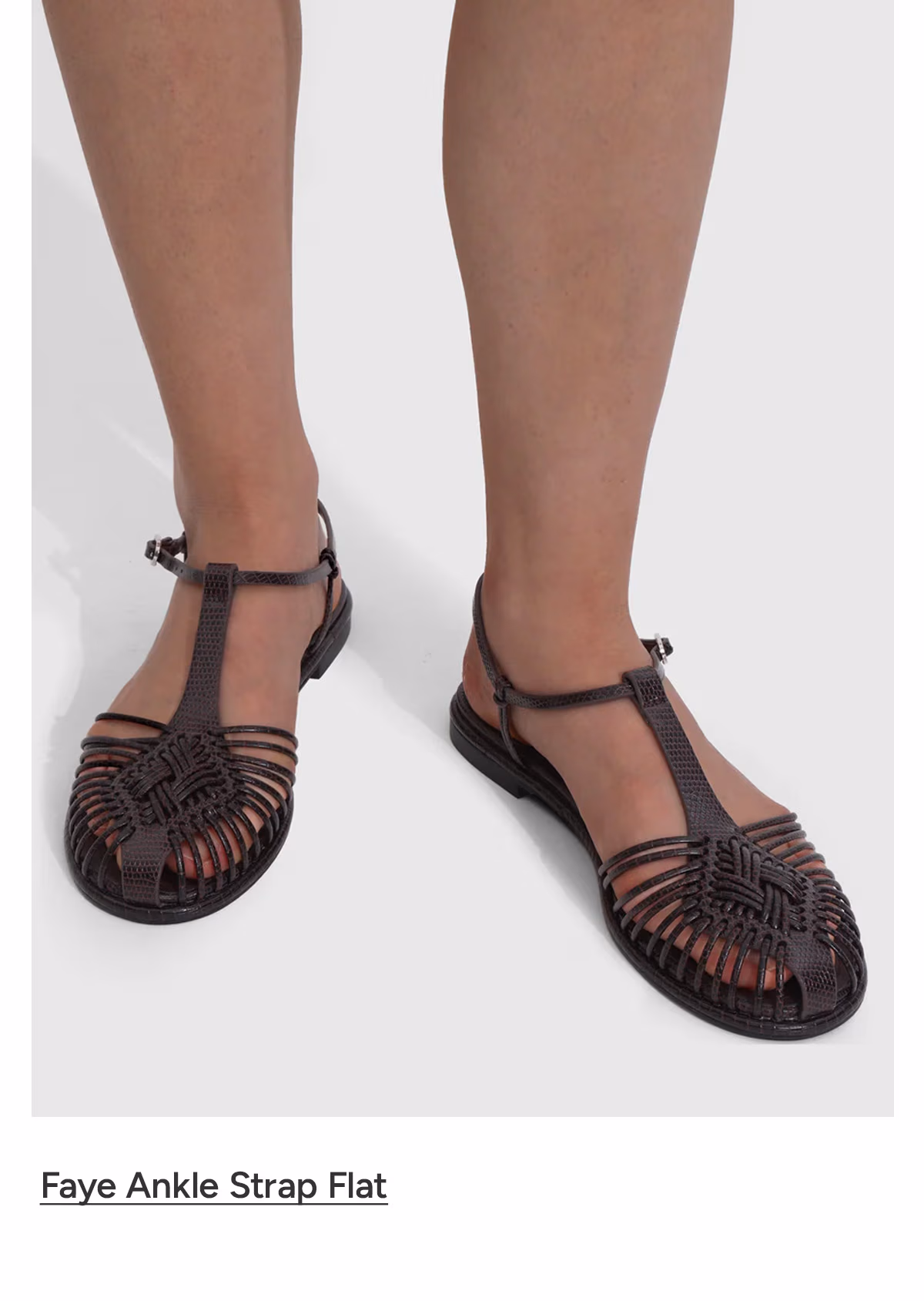 Faye Ankle Strap Flat