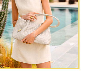 Nova Hand Woven Small Shoulder Tote in Oyster