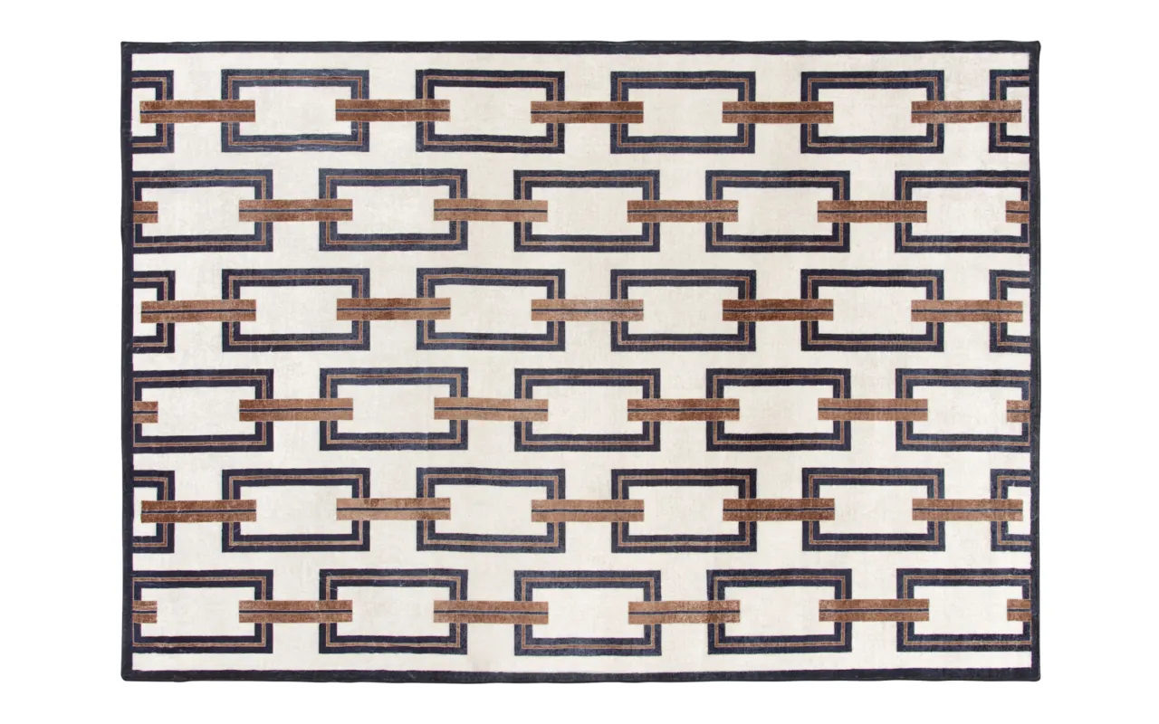 Locke 5' x 7' Multicolored Geometric Chain Link Rug